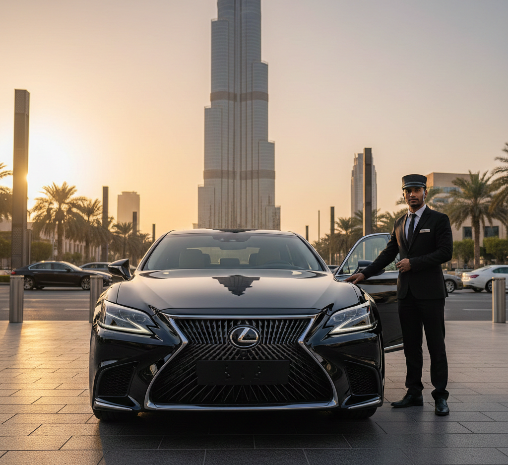 Lexus car with chauffeur offer rental service