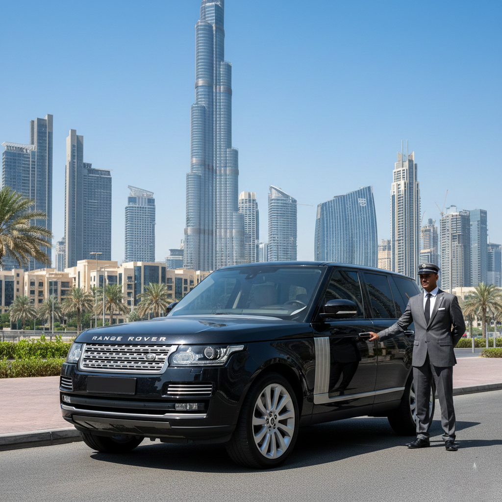 Luxury ranger rover with chauffeur service in dubai