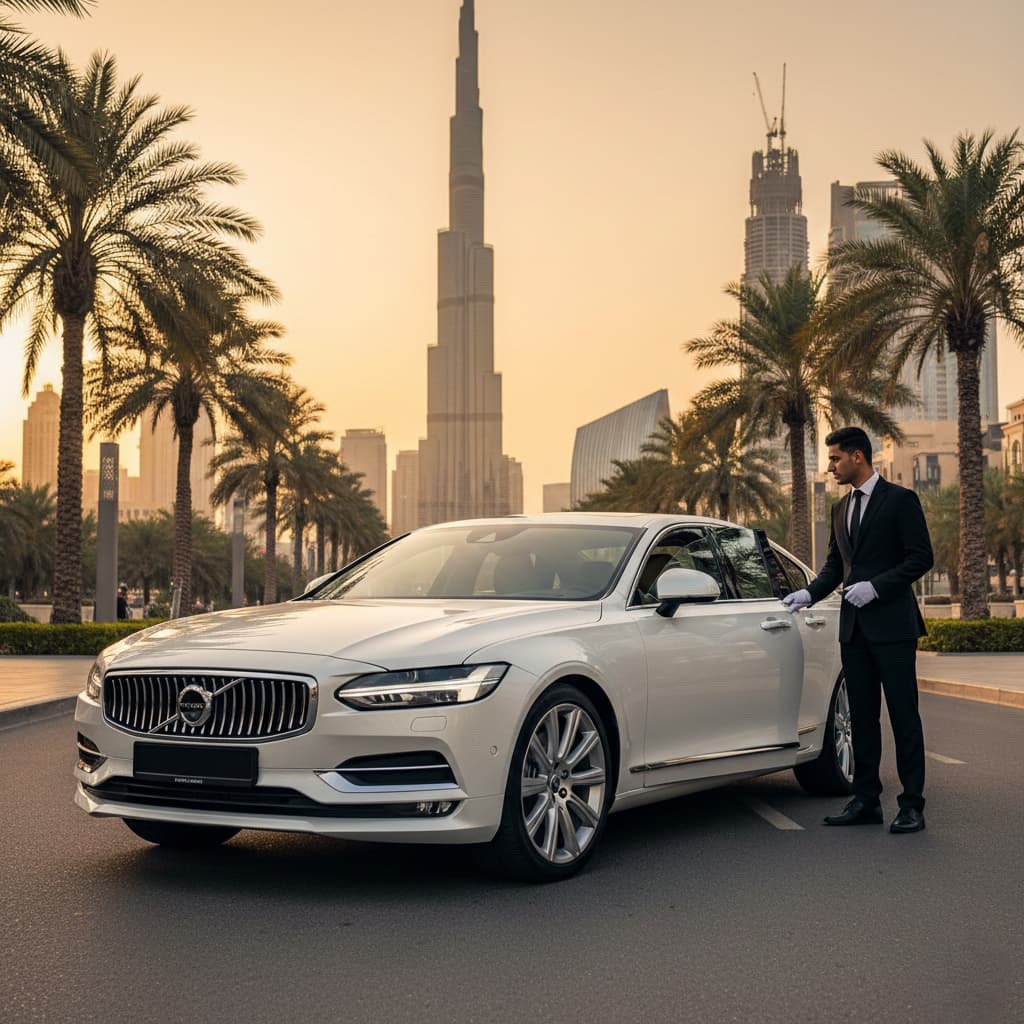 volvo car with chauffeur in dubai for offer service