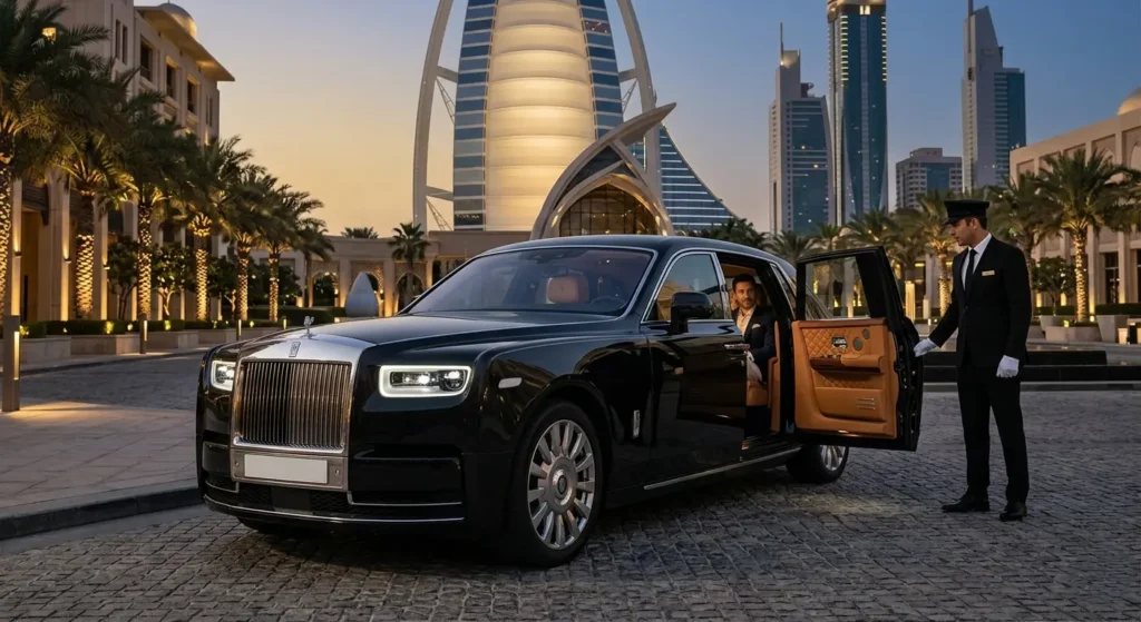 Luxury car hire with chauffeur